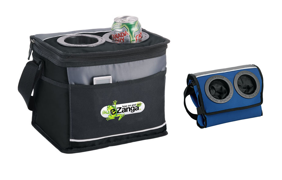 cooler with cup holders